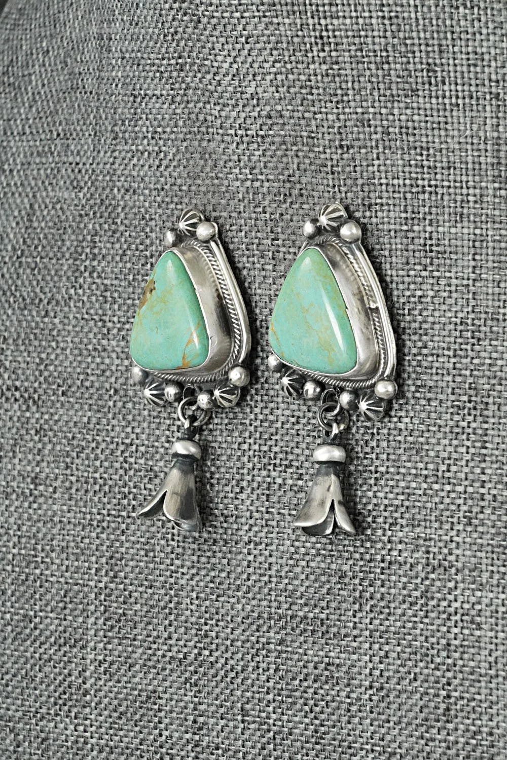 Turquoise & Sterling Silver Earrings - Bobby Johnson
