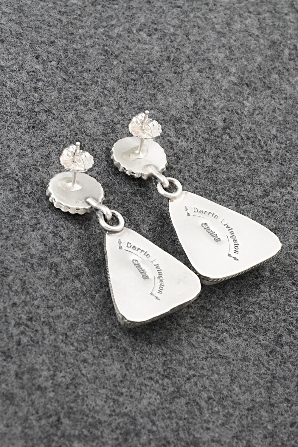 Turquoise & Sterling Silver Earrings - Darrin Livingston