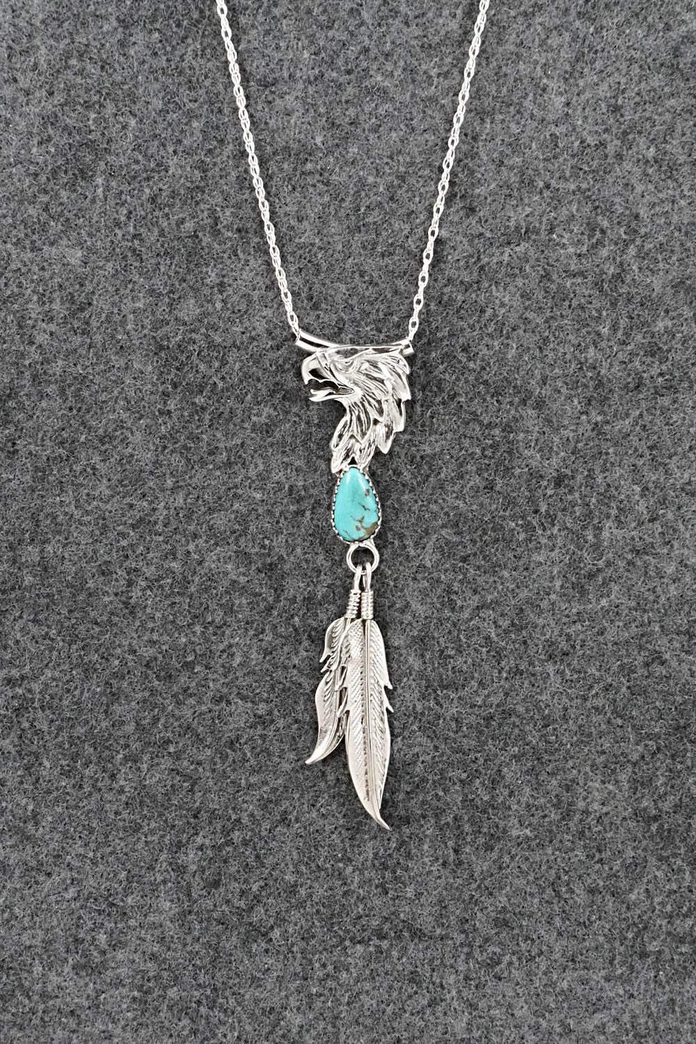 Turquoise & Sterling Silver Necklace - Genevieve Francisco