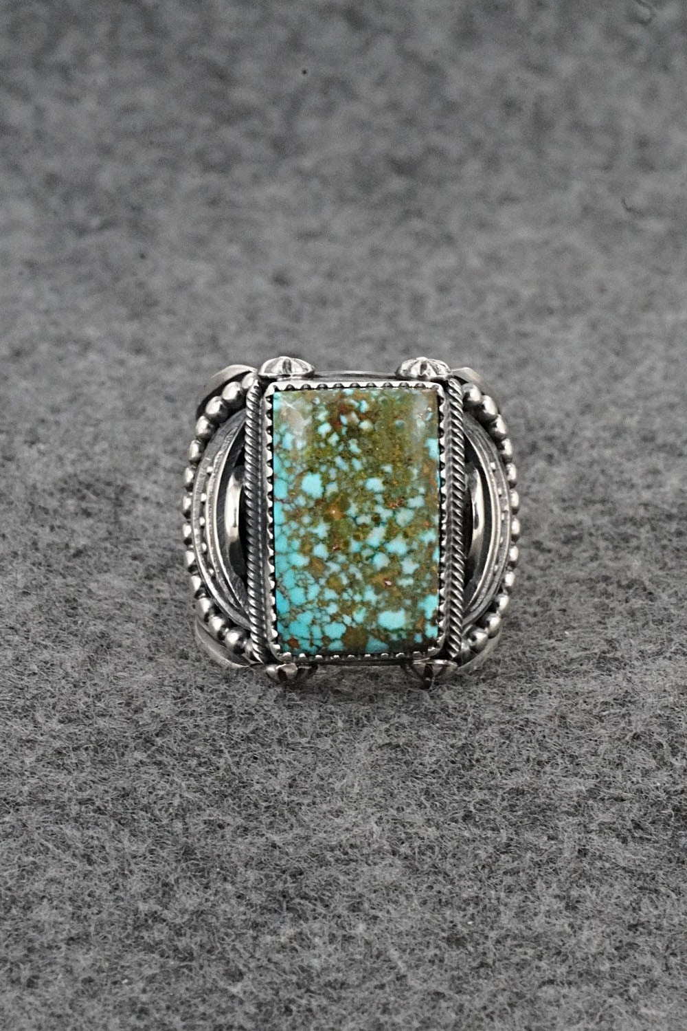 Turquoise & Sterling Silver Ring - Delbert Gordon - Size 12