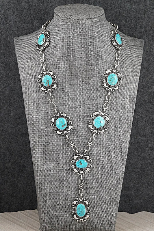 Turquoise & Sterling Silver Necklace - Derrick Gordon
