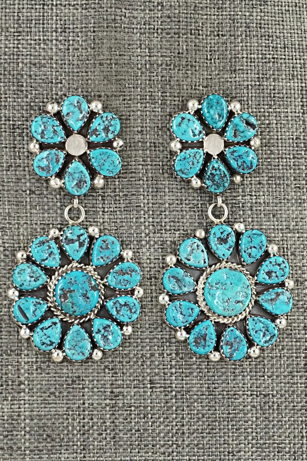 Turquoise & Sterling Silver Earrings - Anthony Brown