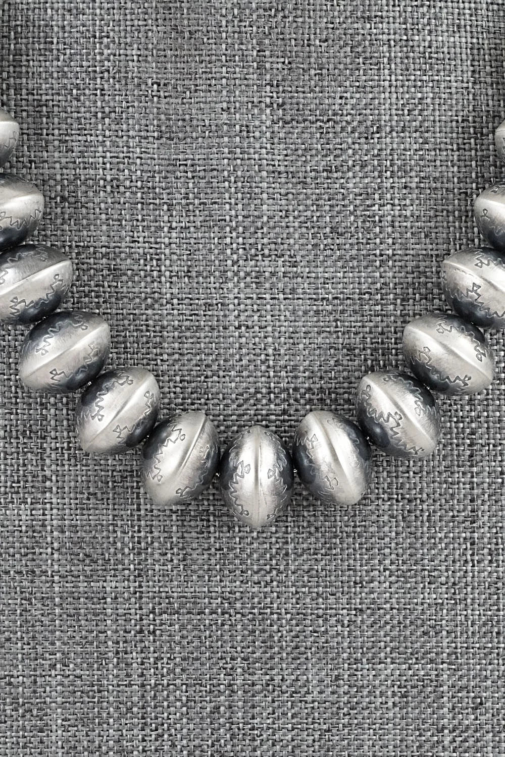 Sterling Silver Navajo Pearl Necklace 26" - Dorinda Mariano