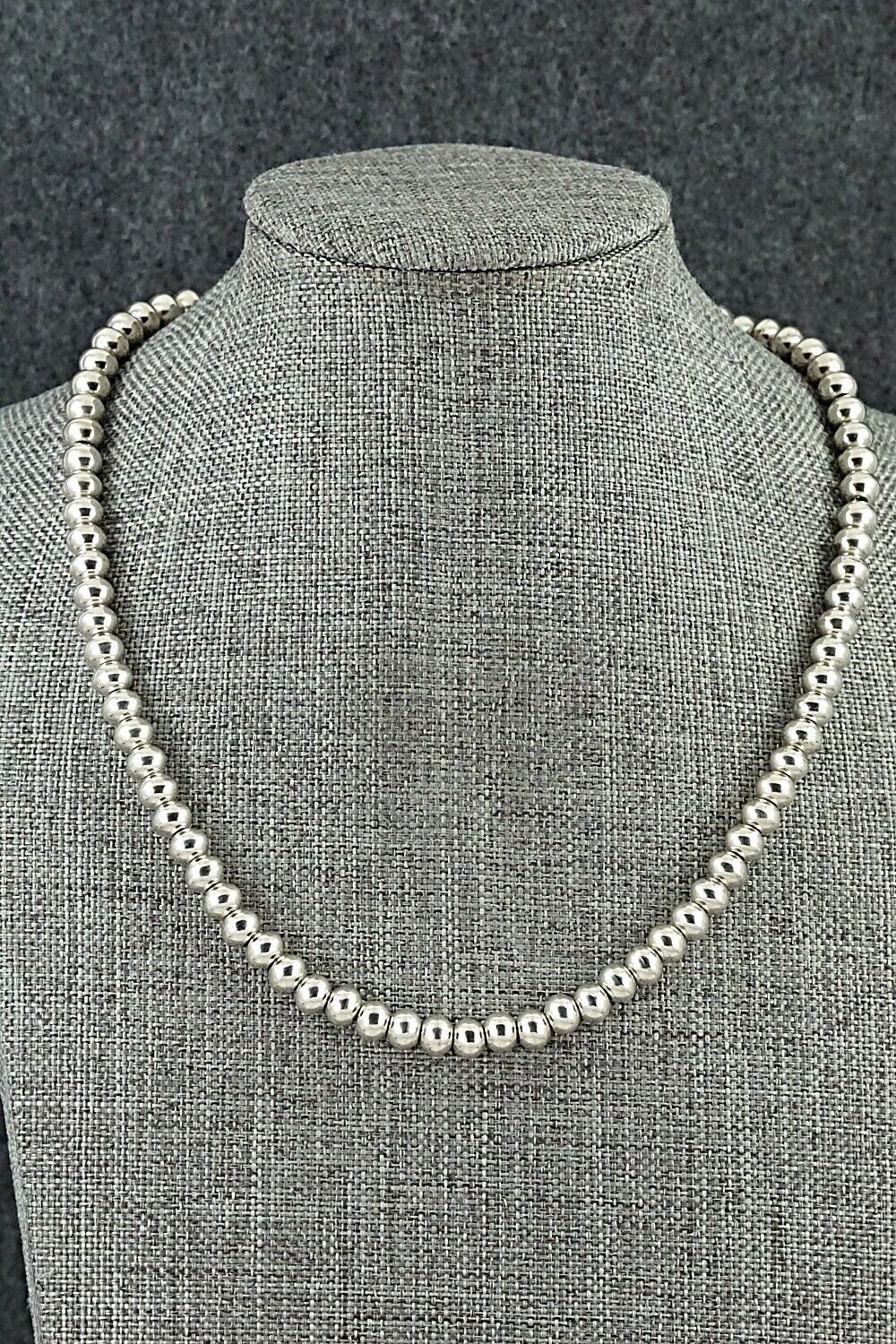 Sterling Silver Navajo Pearl Necklace - Dorinda Mariano