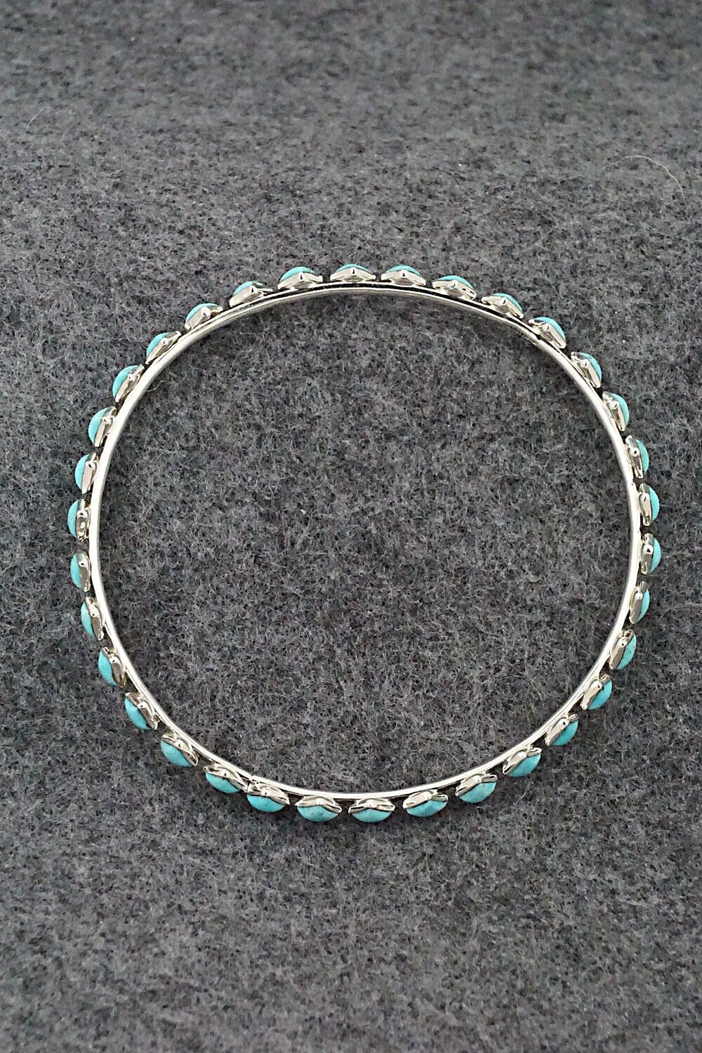 Turquoise & Sterling Silver Bangle Bracelet - Jimmy Garcia