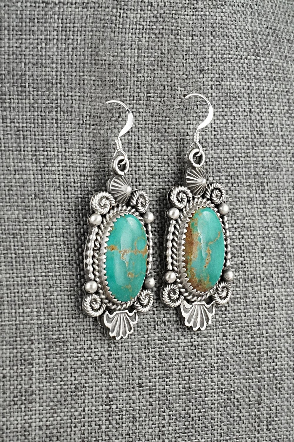 Turquoise & Sterling Silver Earrings - Michael Calladitto