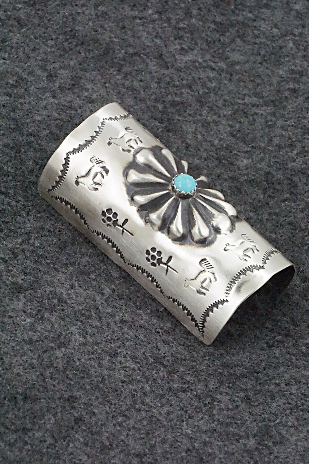 Turquoise & Sterling Silver Hair Pin - Arlene Soce