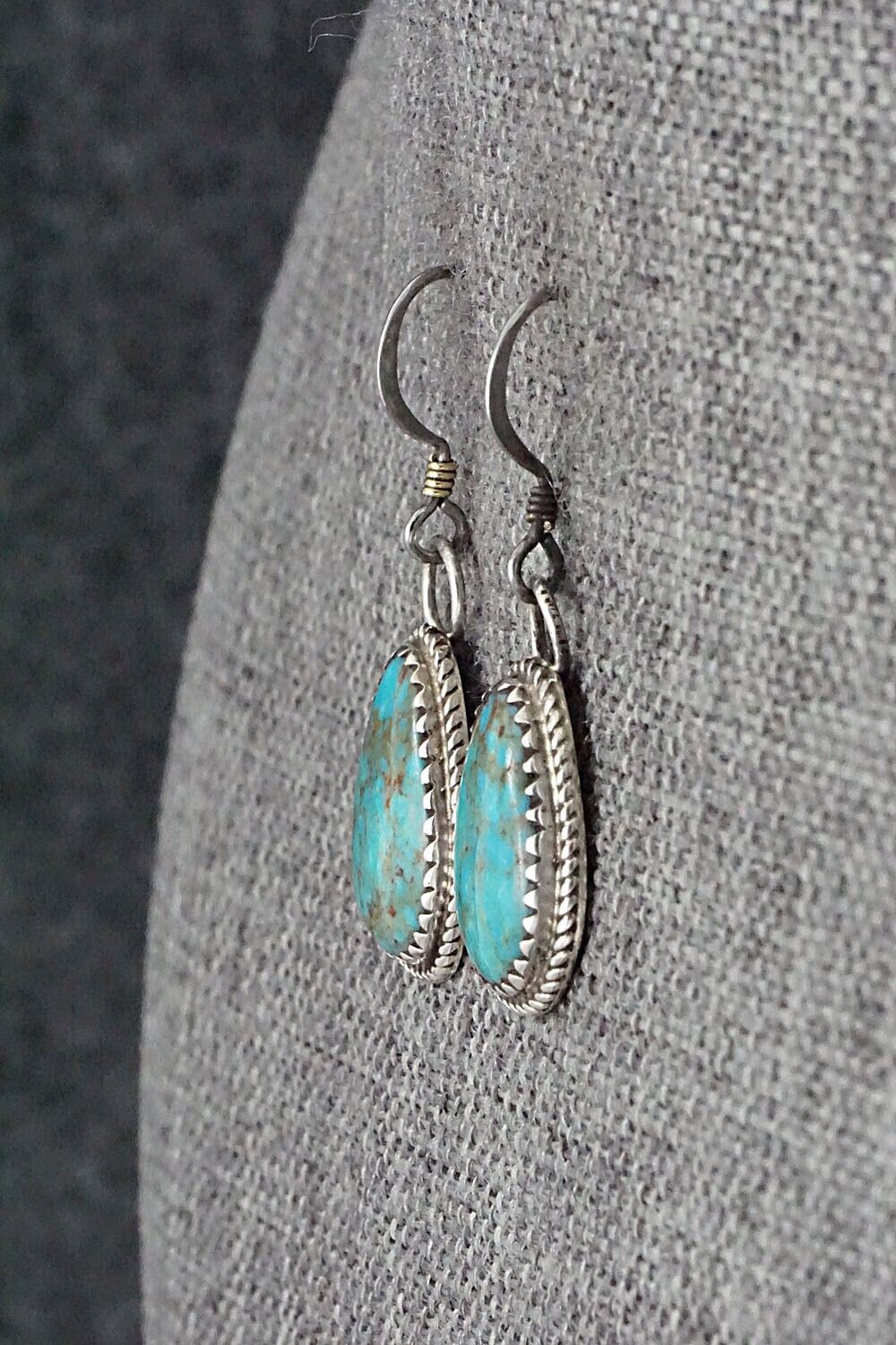 Turquoise & Sterling Silver Earrings - Ernest Hawthorne