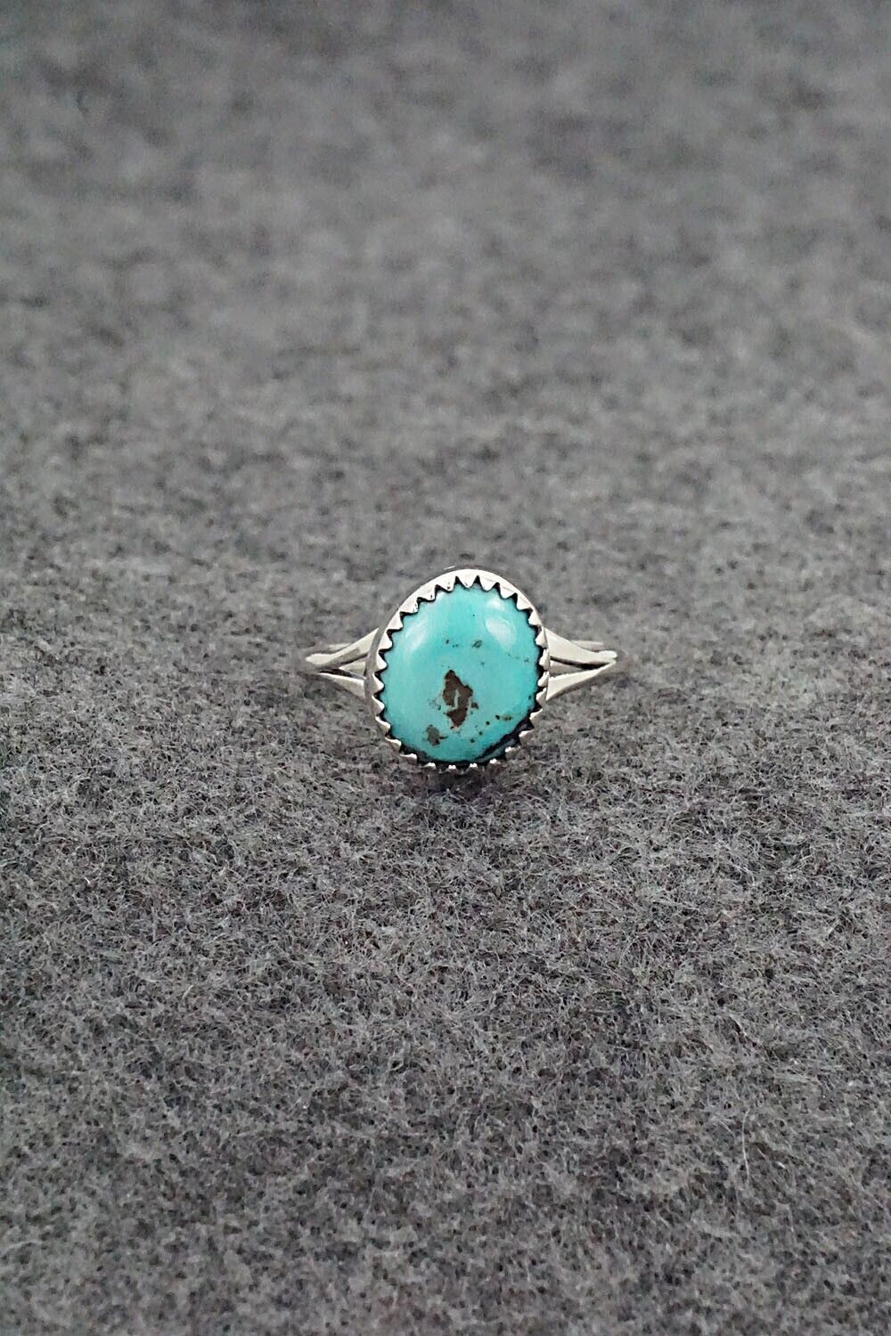 Turquoise & Sterling Silver Ring - Betty Hawthorne - Size 6.75