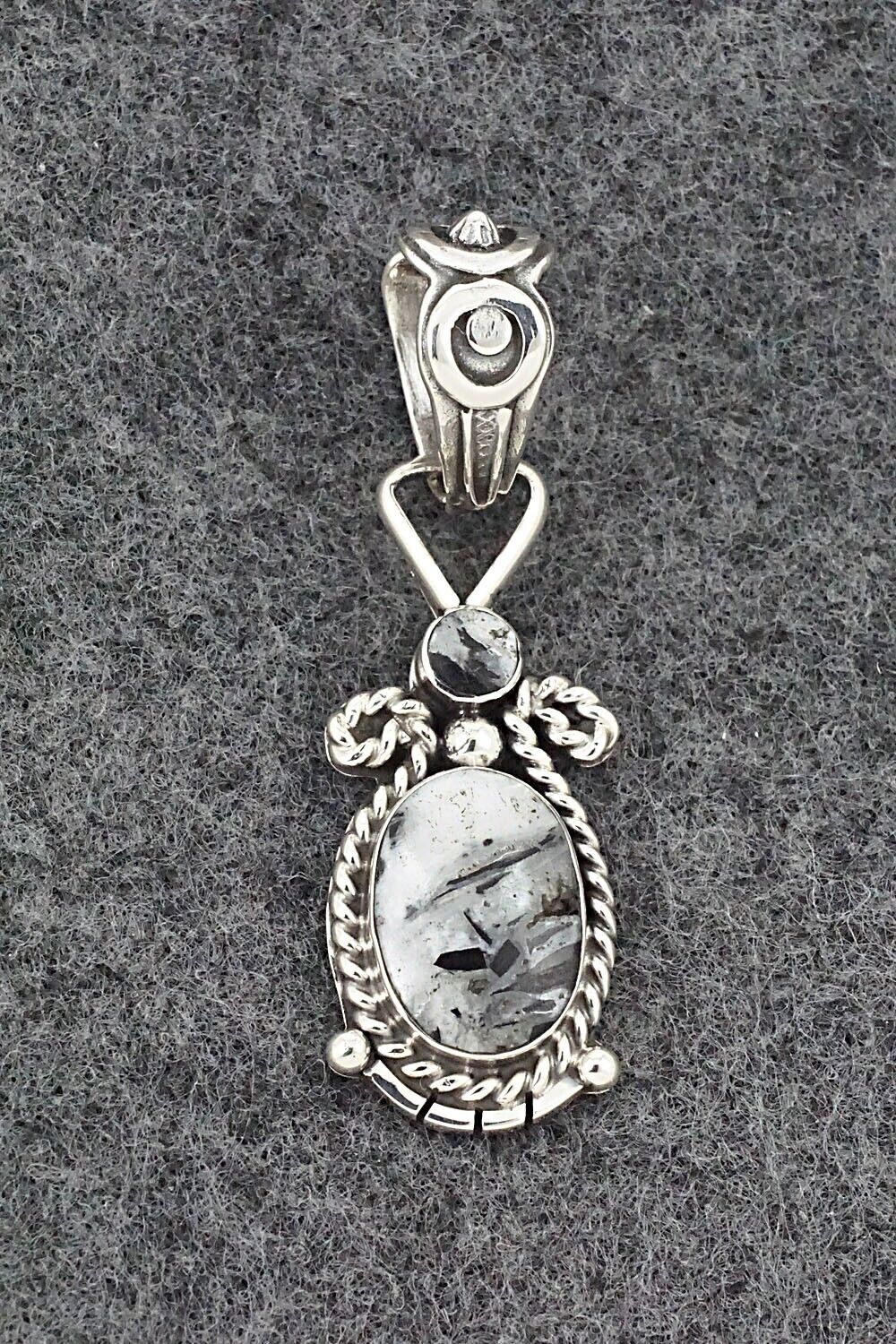 White Buffalo & Sterling Silver Pendant - Franklin Johnson