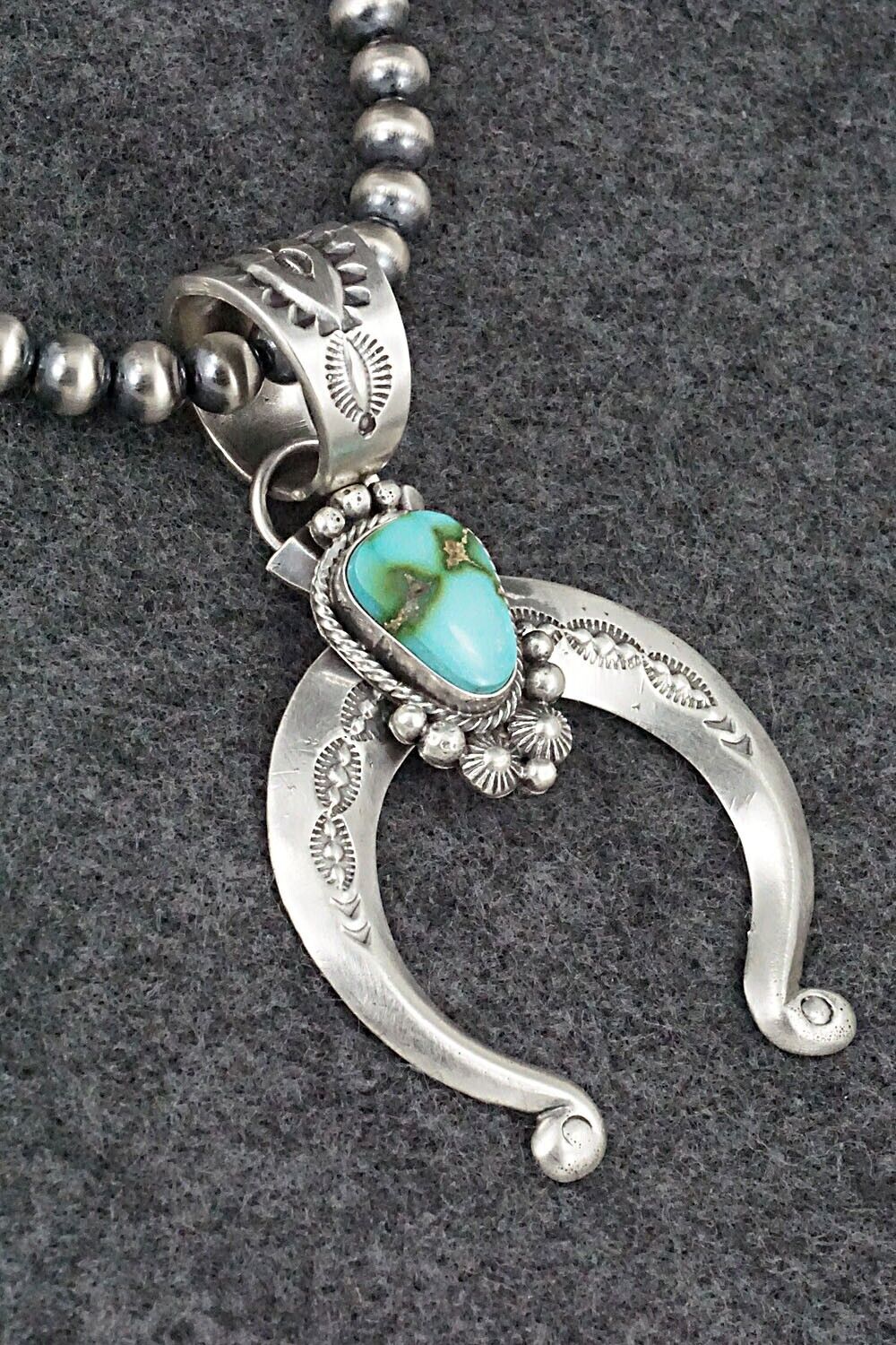 Turquoise & Sterling Silver Naja Necklace - Paige Gordon