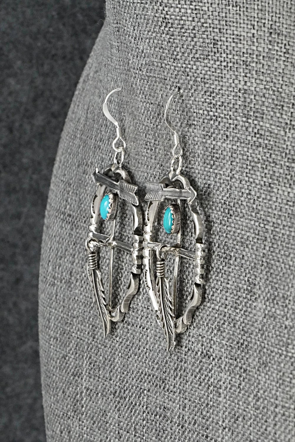 Turquoise & Sterling Silver Earrings - Arlene Lewis