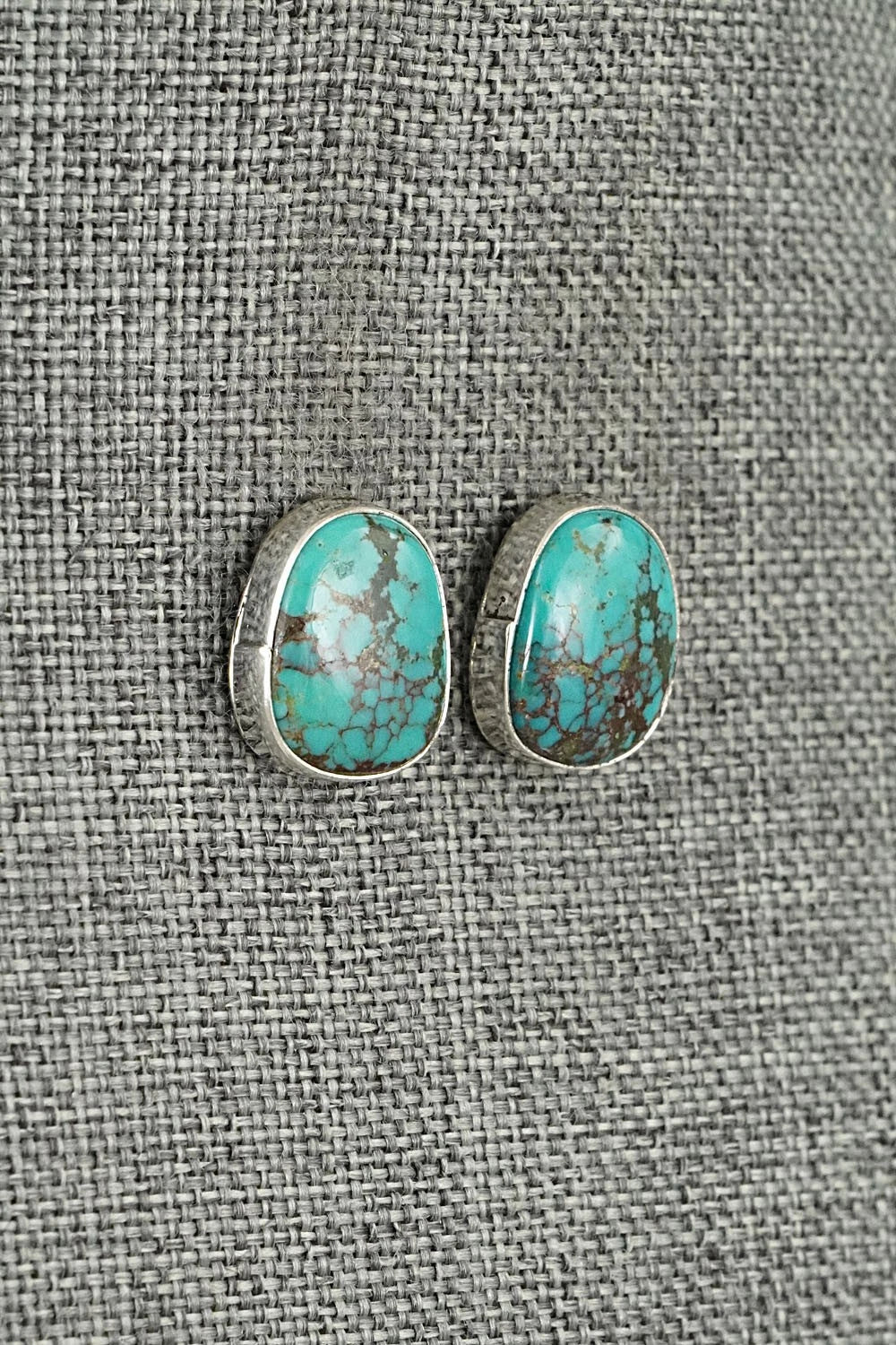 Turquoise & Sterling Silver Earrings - Rosemary Saunders