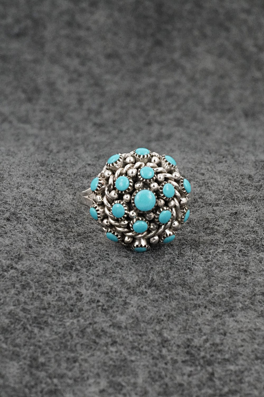 Turquoise & Sterling Silver Ring - Dickie Charley - Size 7.25