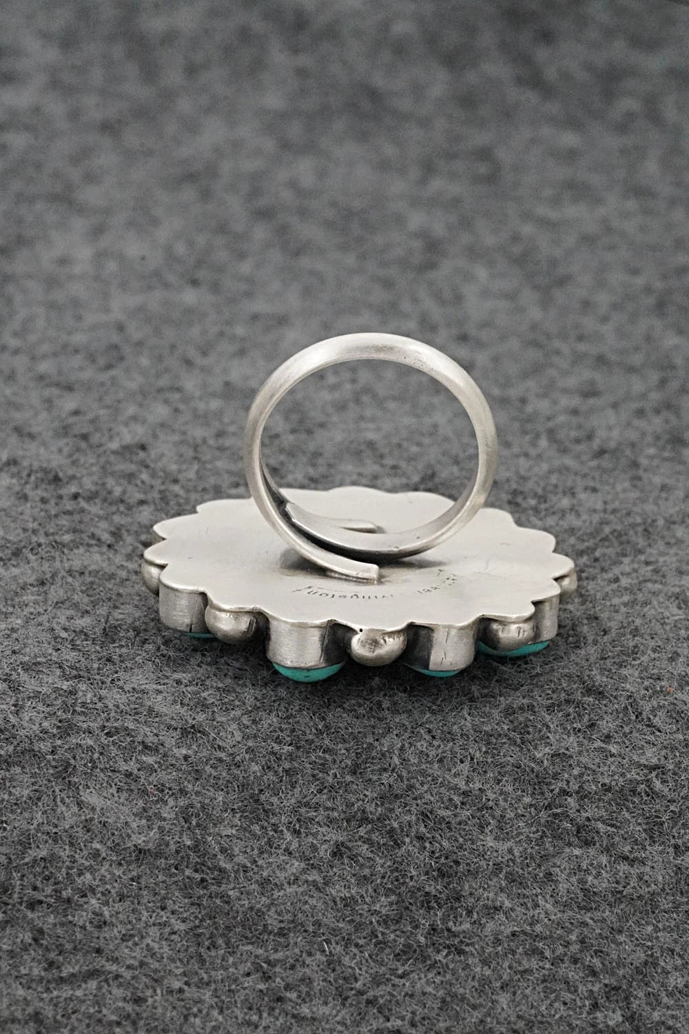Turquoise & Sterling Silver Ring - Kathleen Livingston - Size Adjustable