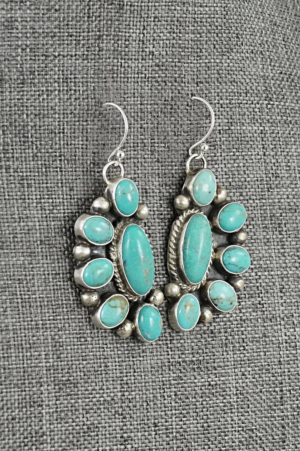 Turquoise & Sterling Silver Earrings - Kathleen Livingston