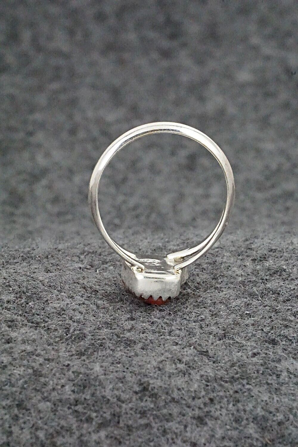 Coral & Sterling Silver Ring - Letricia Largo - Size 7