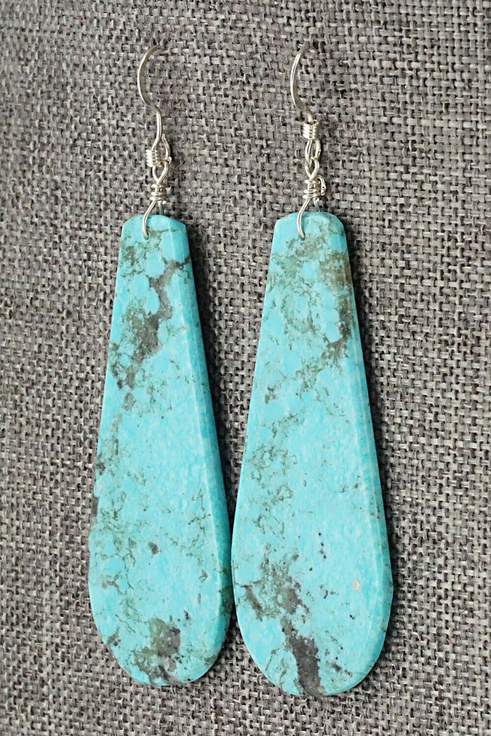 Turquoise & Sterling Silver Earrings - Lupe Lovato
