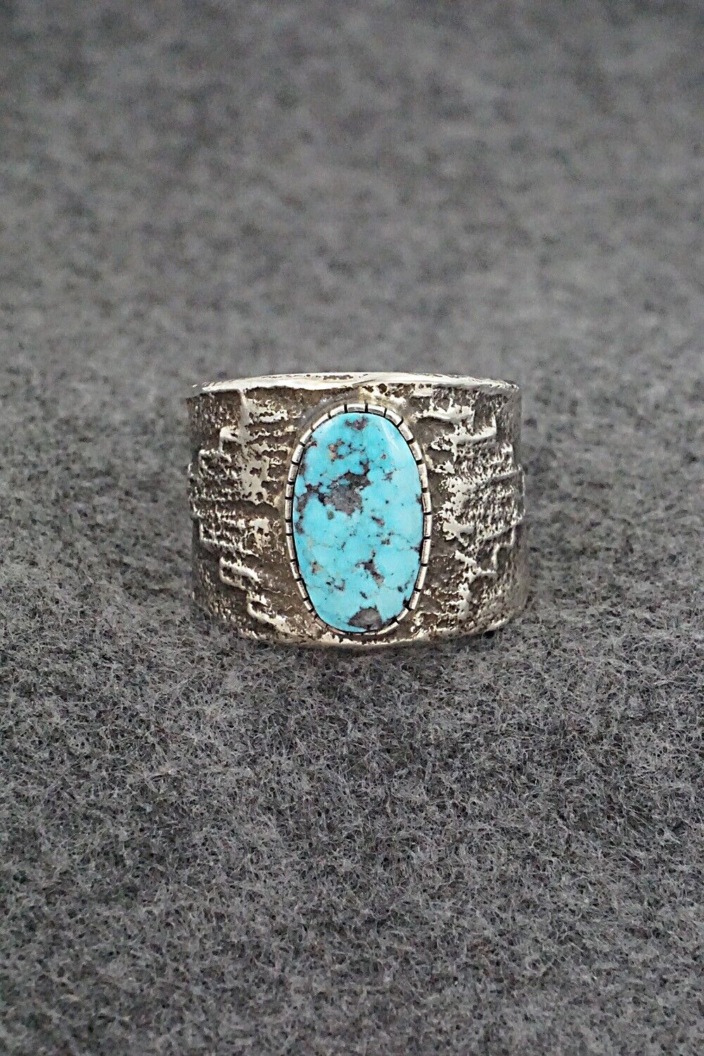 Turquoise & Sterling Silver Ring - Cody Begay - Size 12