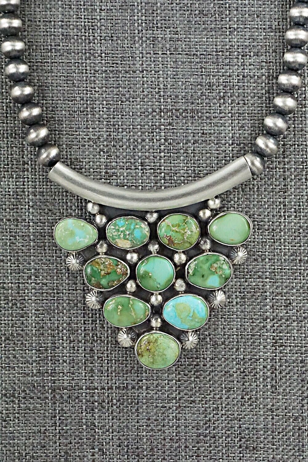 Turquoise & Sterling Silver Necklace - Tom Lewis