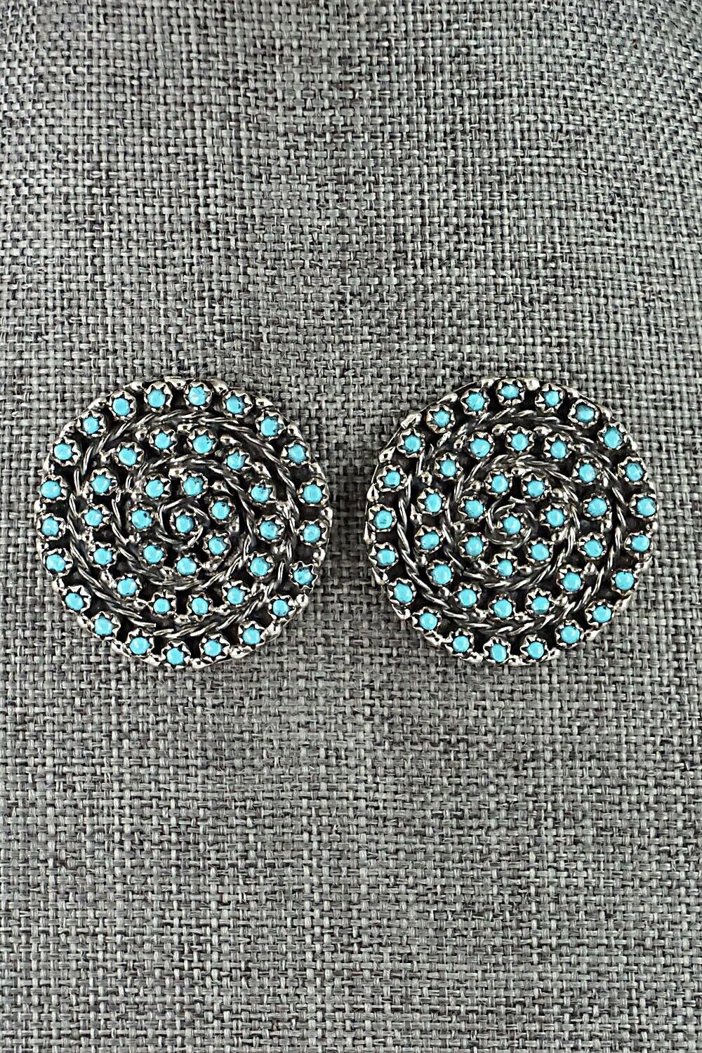 Turquoise & Sterling Silver Necklace and Earrings Set - Randy Hooee