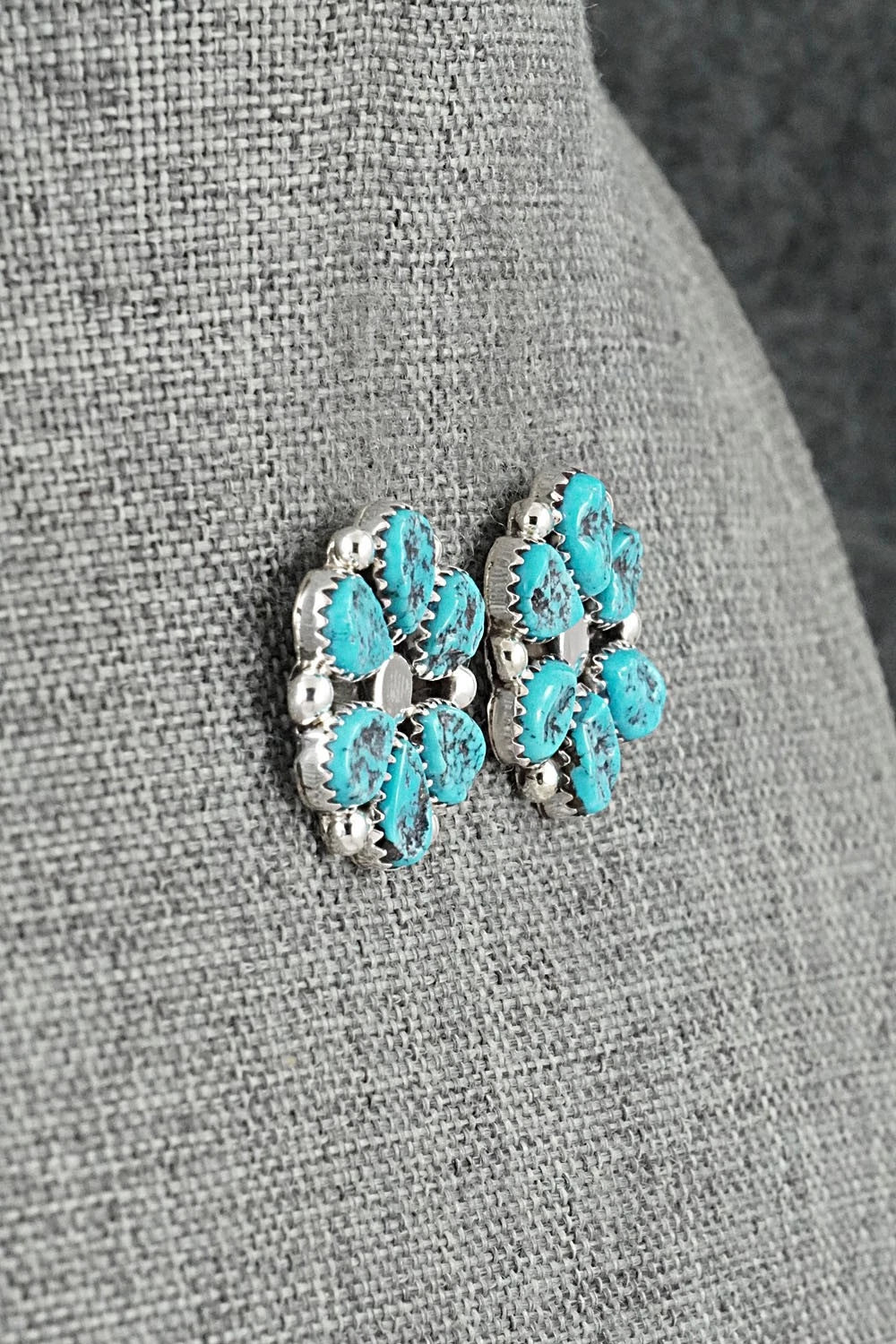 Turquoise & Sterling Silver Earrings - Anthony Brown