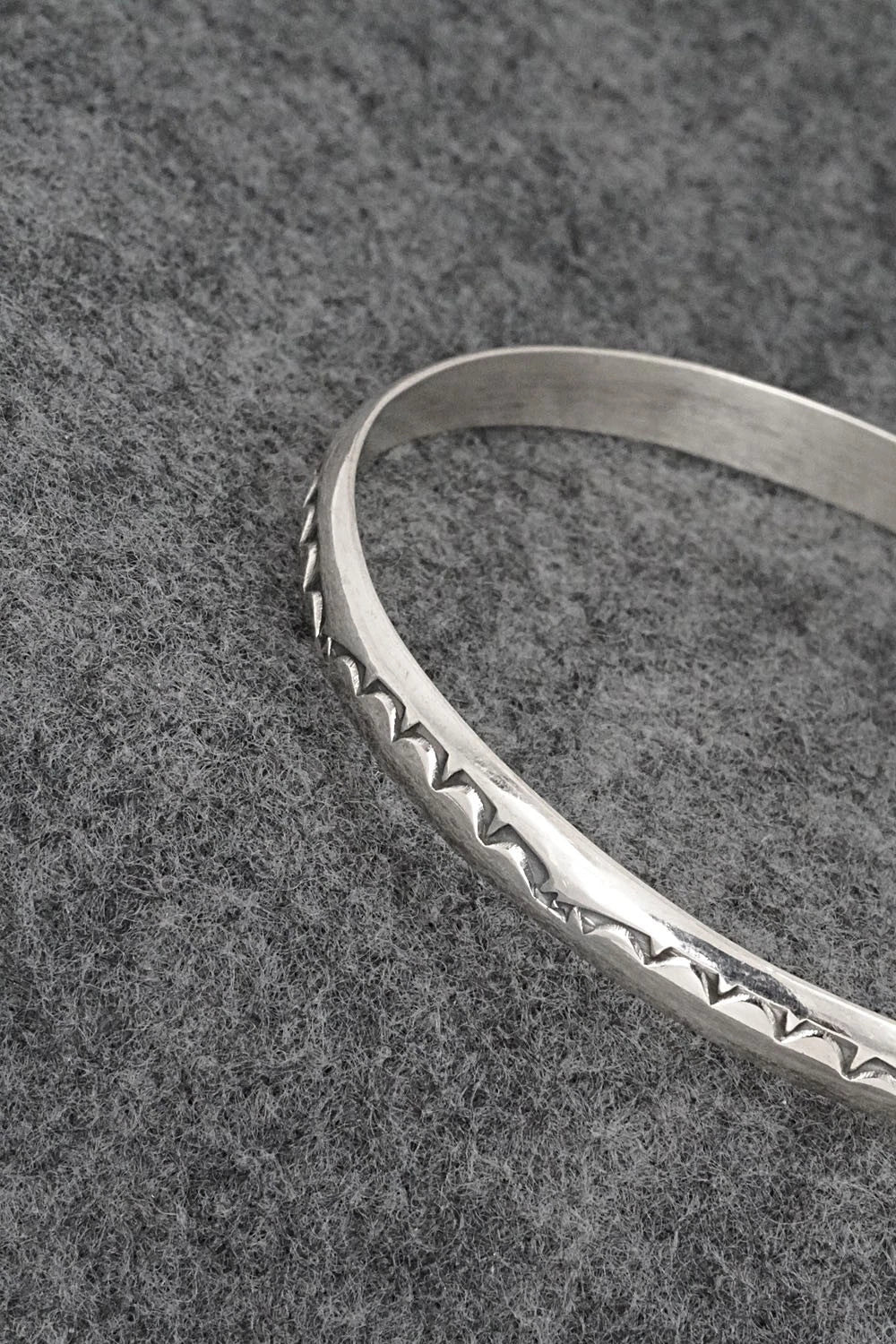Sterling Silver Bangle Bracelet - Elaine Tahe