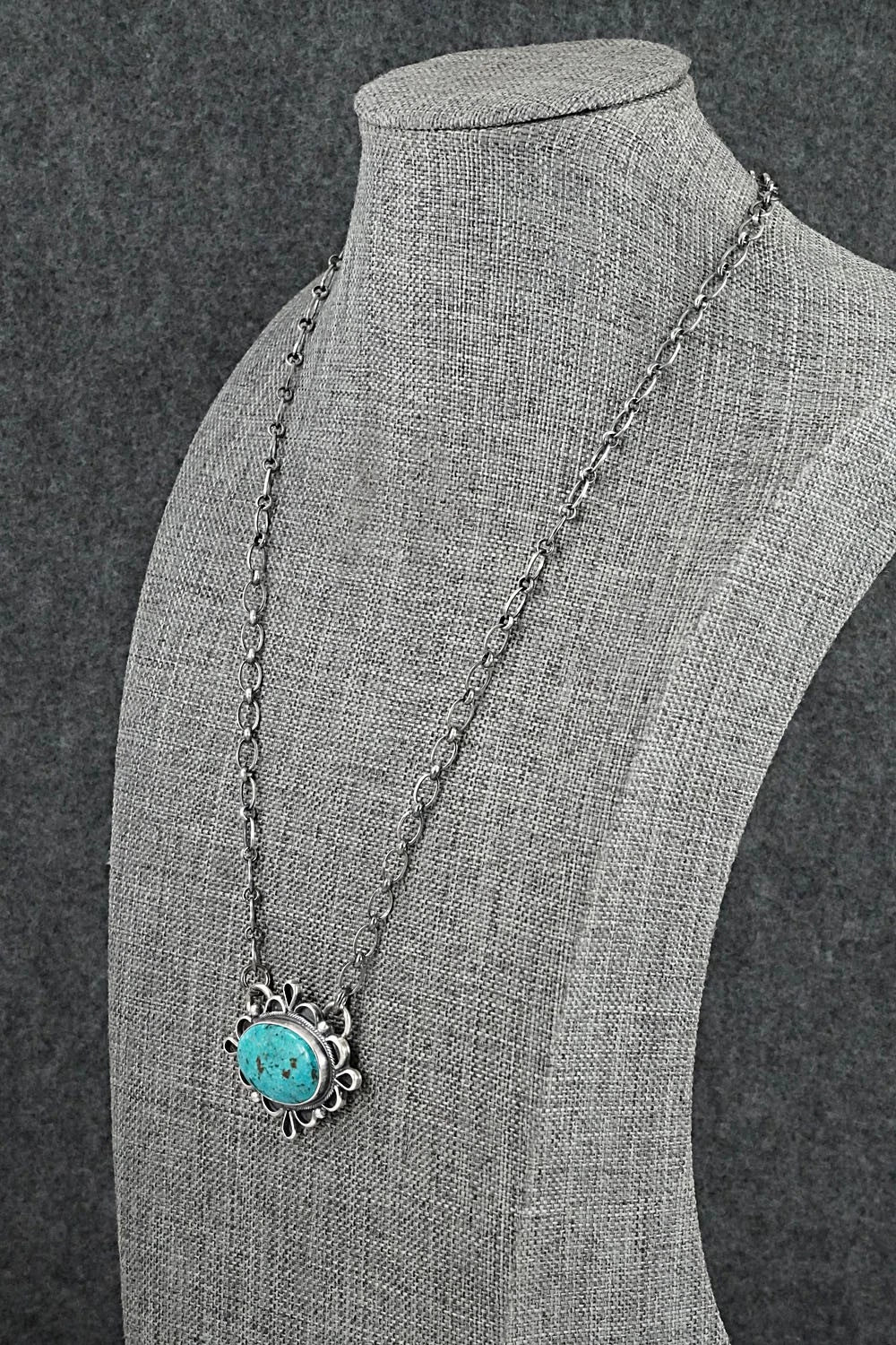 Turquoise & Sterling Silver Necklace - Bobby Johnson