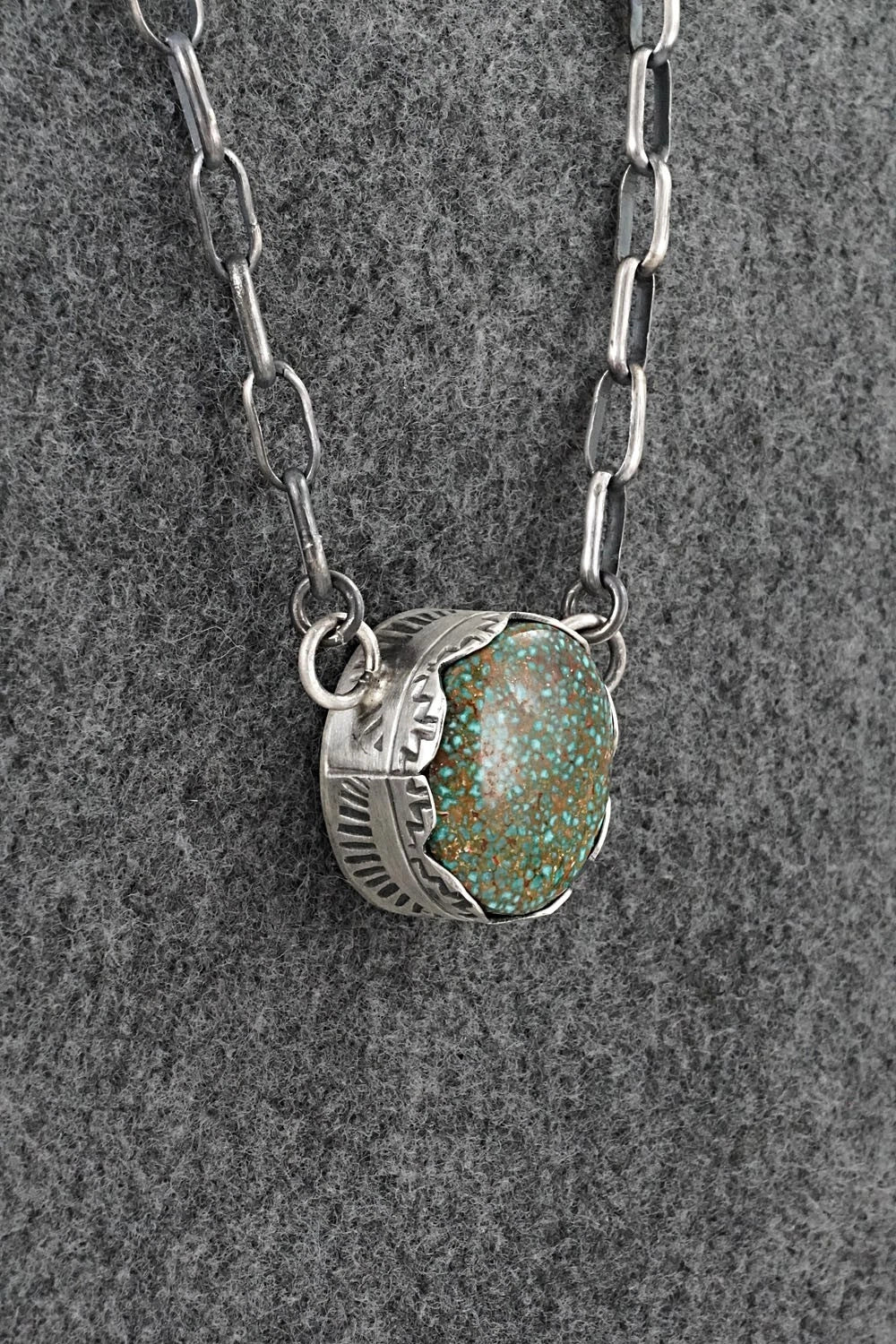 Turquoise & Sterling Silver Necklace - Paul Livingston