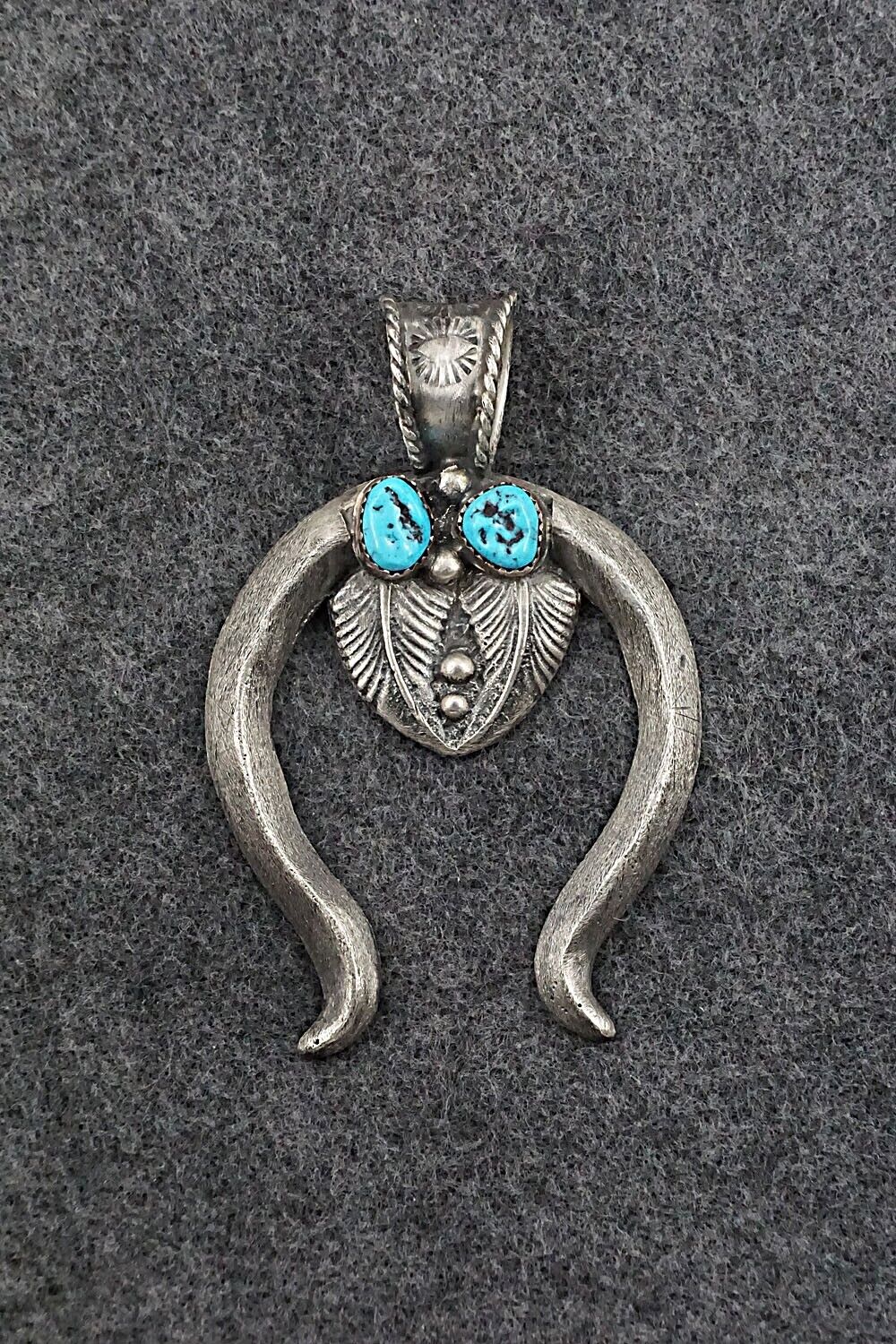 Turquoise and Sterling Silver Pendant - Gilbert Martin
