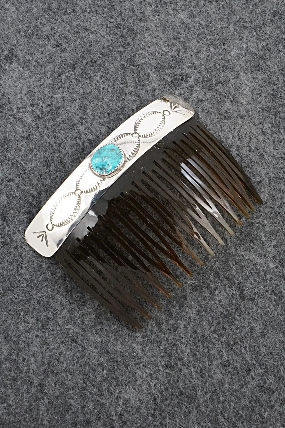 Turquoise & Sterling Silver Hair Combs - Joann Silver