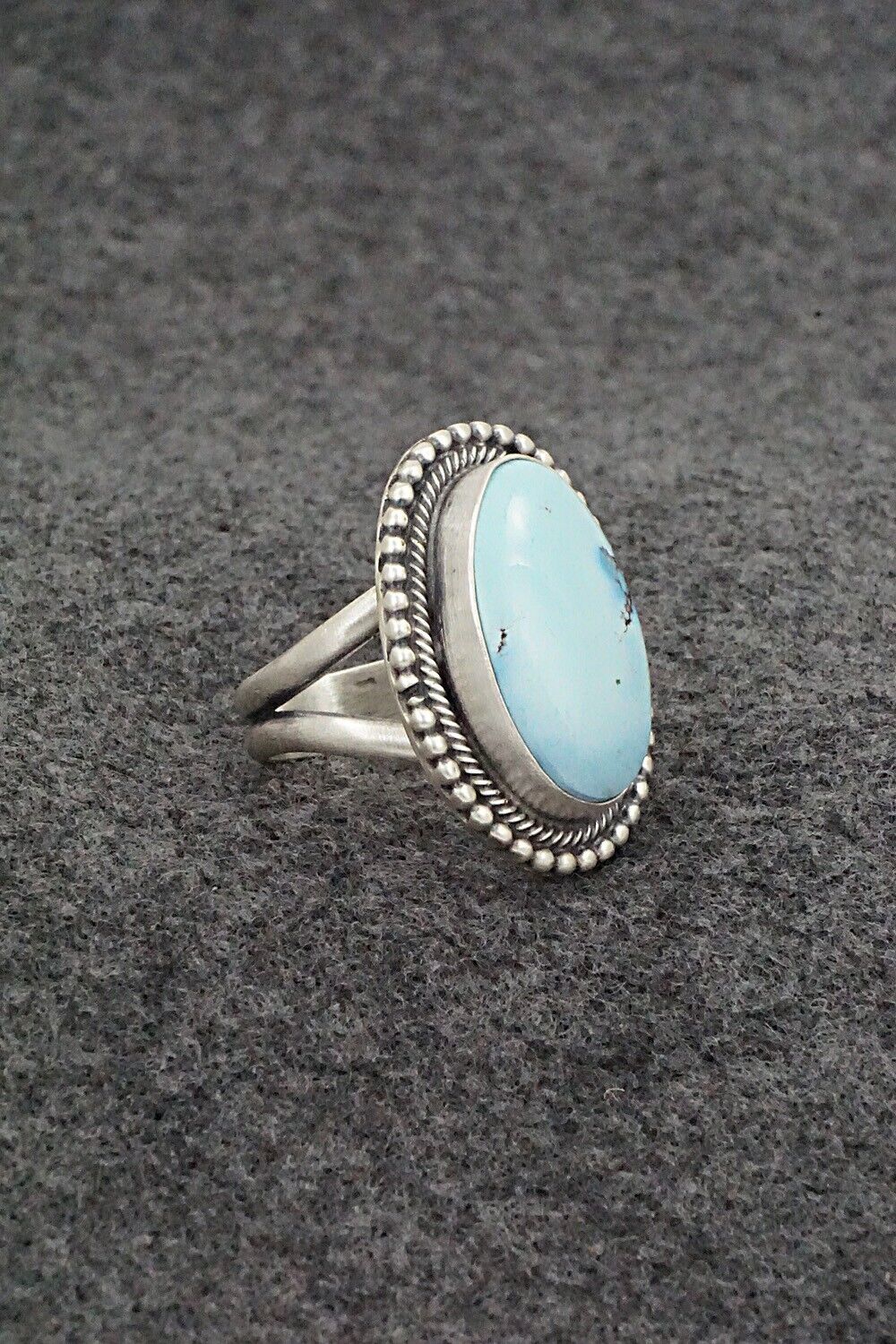 Turquoise & Sterling Silver Ring - Bobby Johnson - Size 8