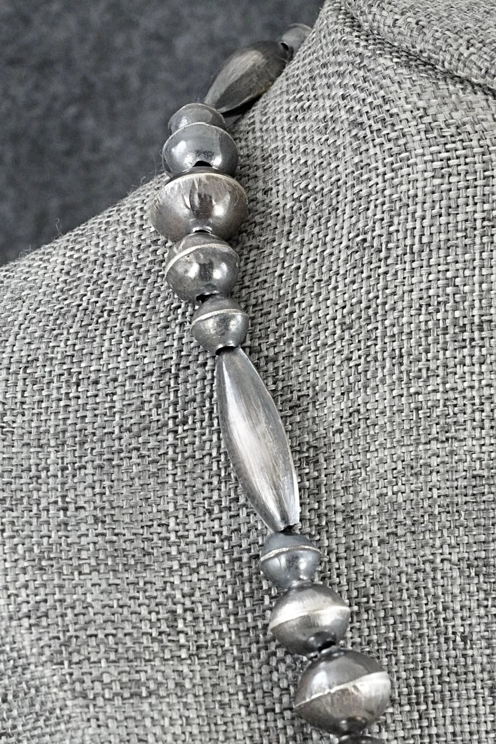 Sterling Silver Navajo Pearl Necklace 22" - Vintage