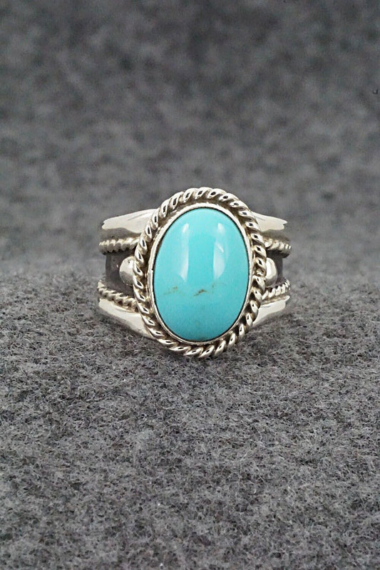 Turquoise & Sterling Silver Ring - Thomas Yazzie - Size 7