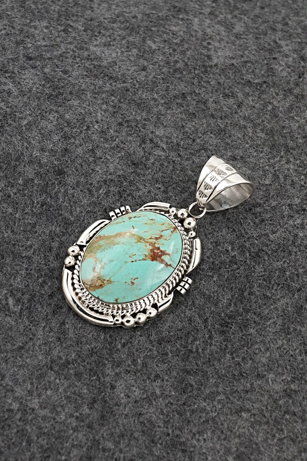 Turquoise & Sterling Silver Pendant - Charlene Yazzie