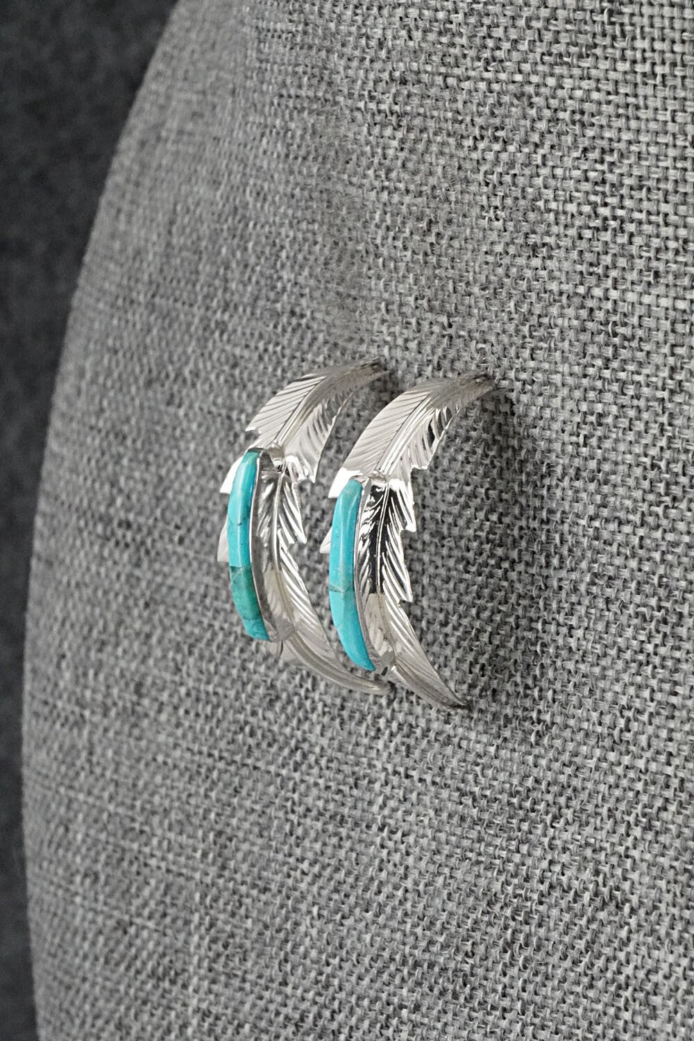 Turquoise & Sterling Silver Earrings - Alan Barney