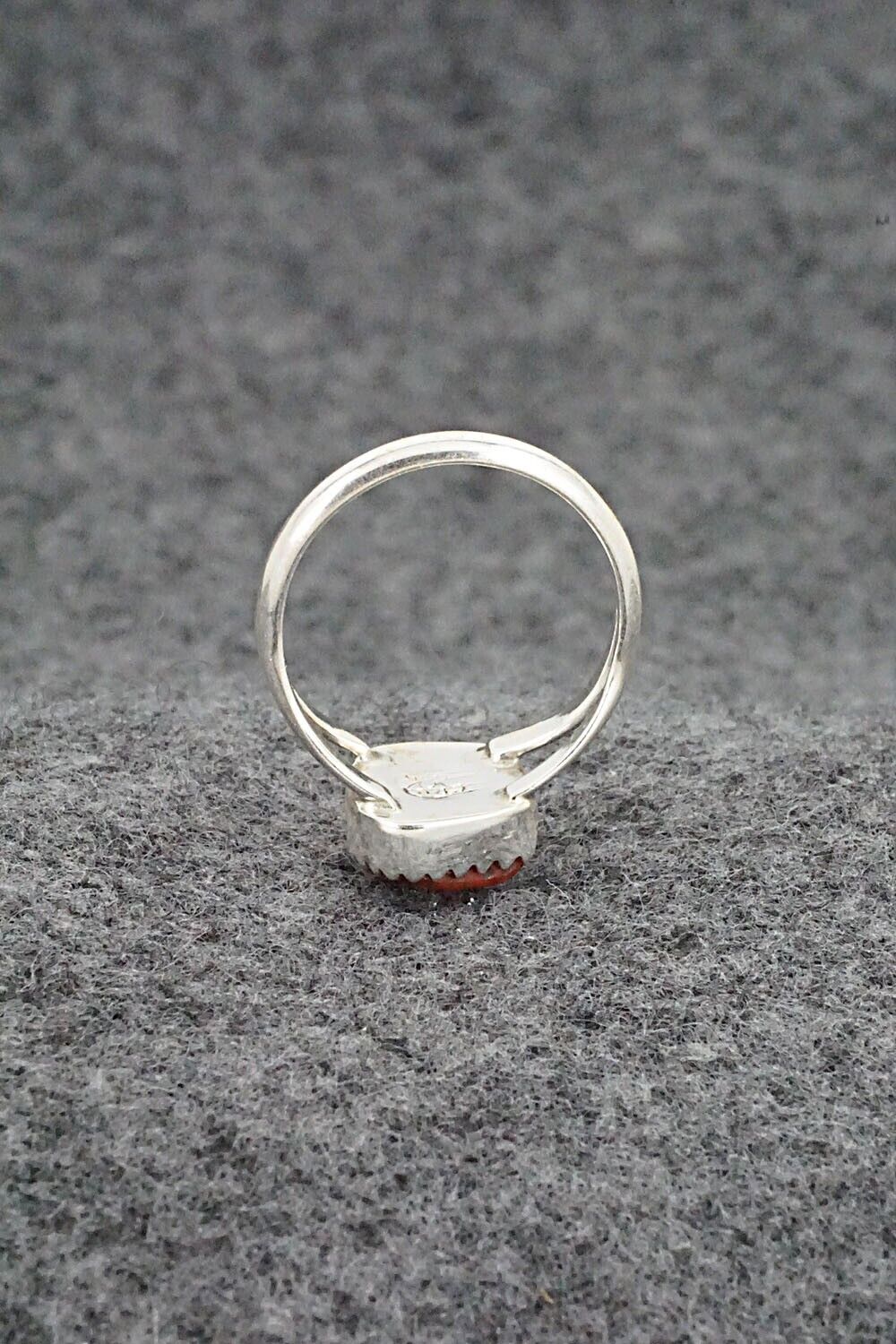 Coral & Sterling Silver Ring - Letricia Largo - Size 6