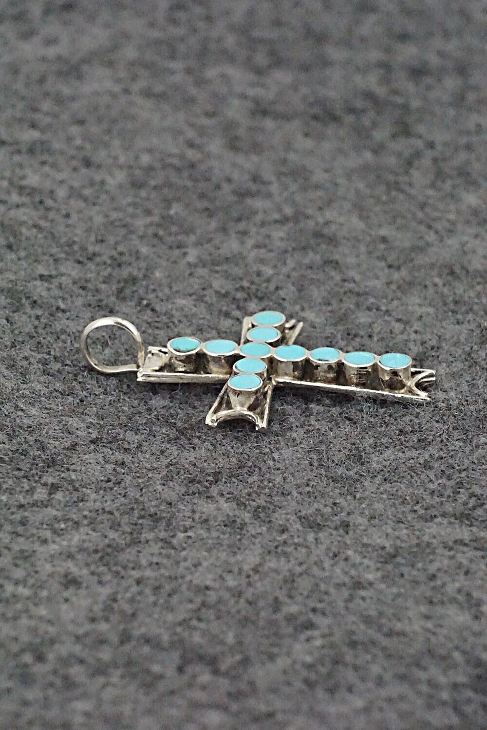 Turquoise & Sterling Silver Pendant - Vincent Abeita