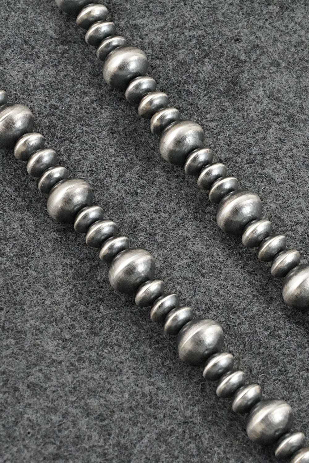 Sterling Silver Navajo Pearl Necklace 26" - Crystal Haley