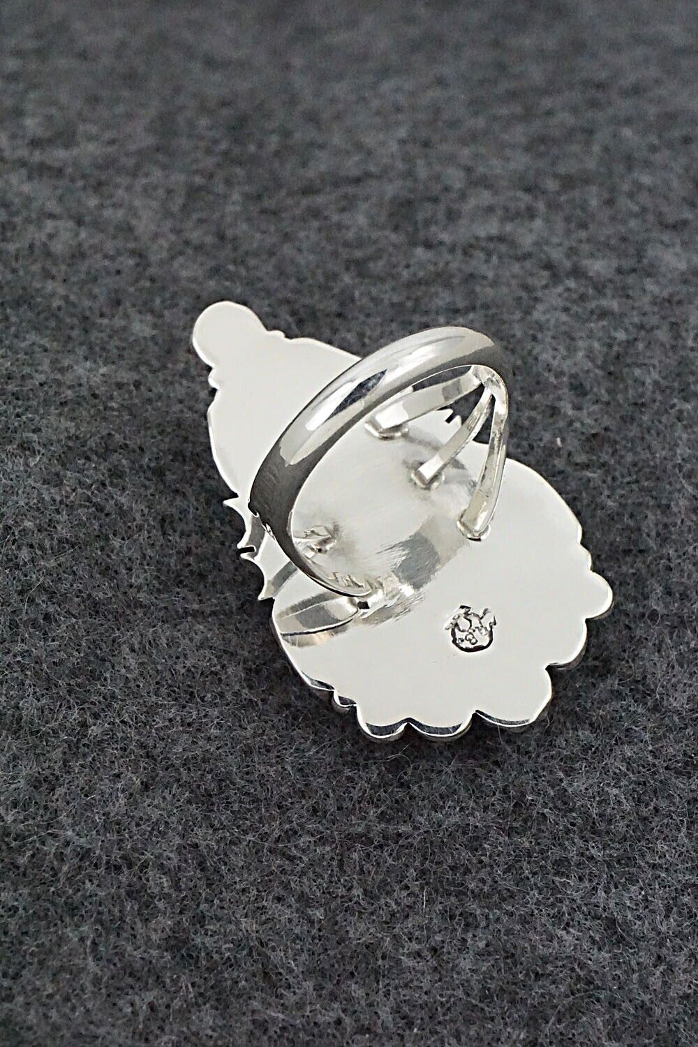 White Buffalo & Sterling Silver Ring - Daniel Benally - Size 6.5