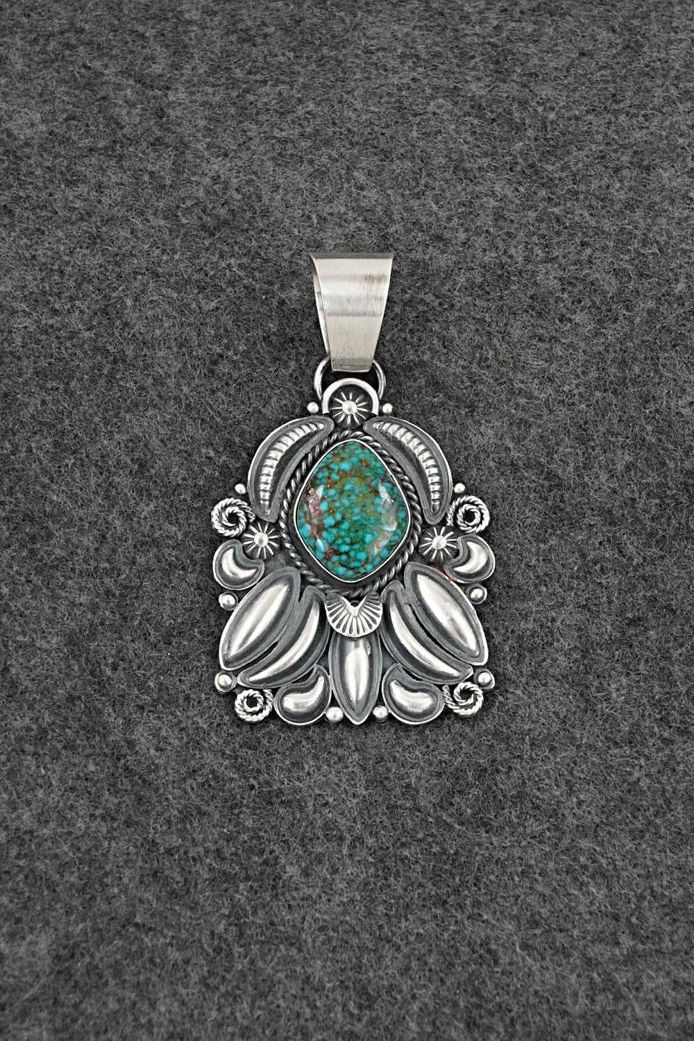 Turquoise and Sterling Silver Pendant - Derrick Gordon