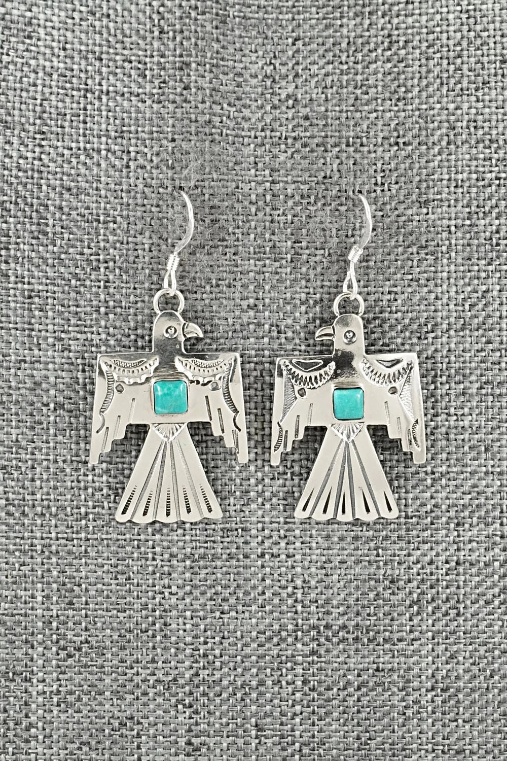 Turquoise & Sterling Silver Earrings - Jeremy Delgarito