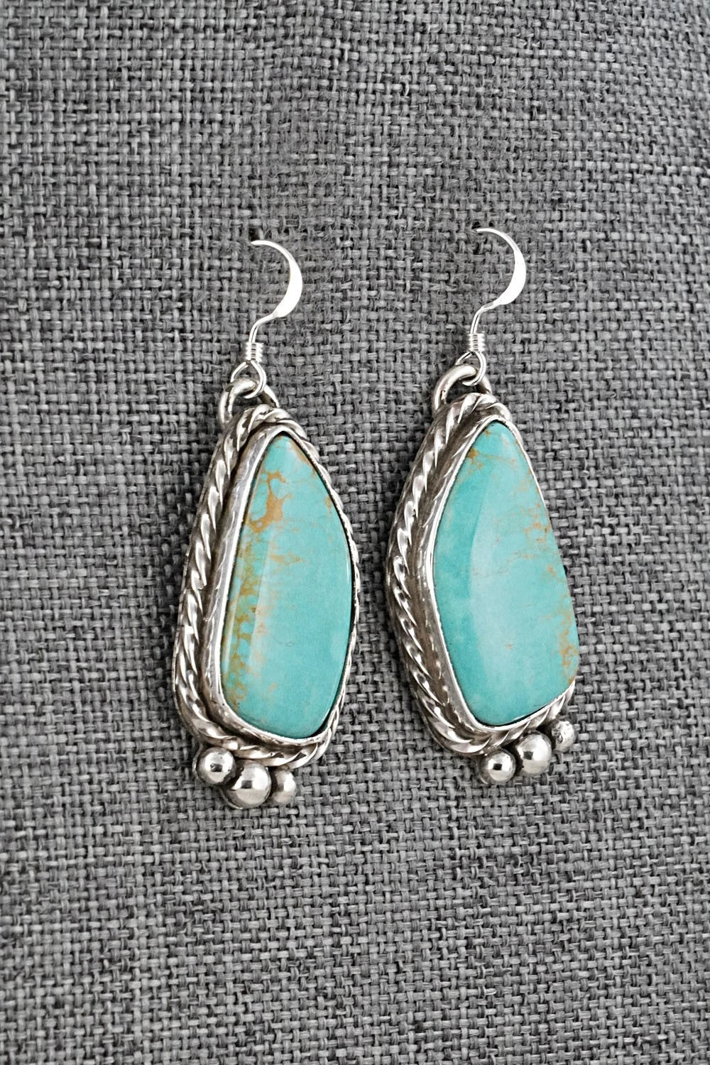 Turquoise & Sterling Silver Earrings - Aaron Robertson