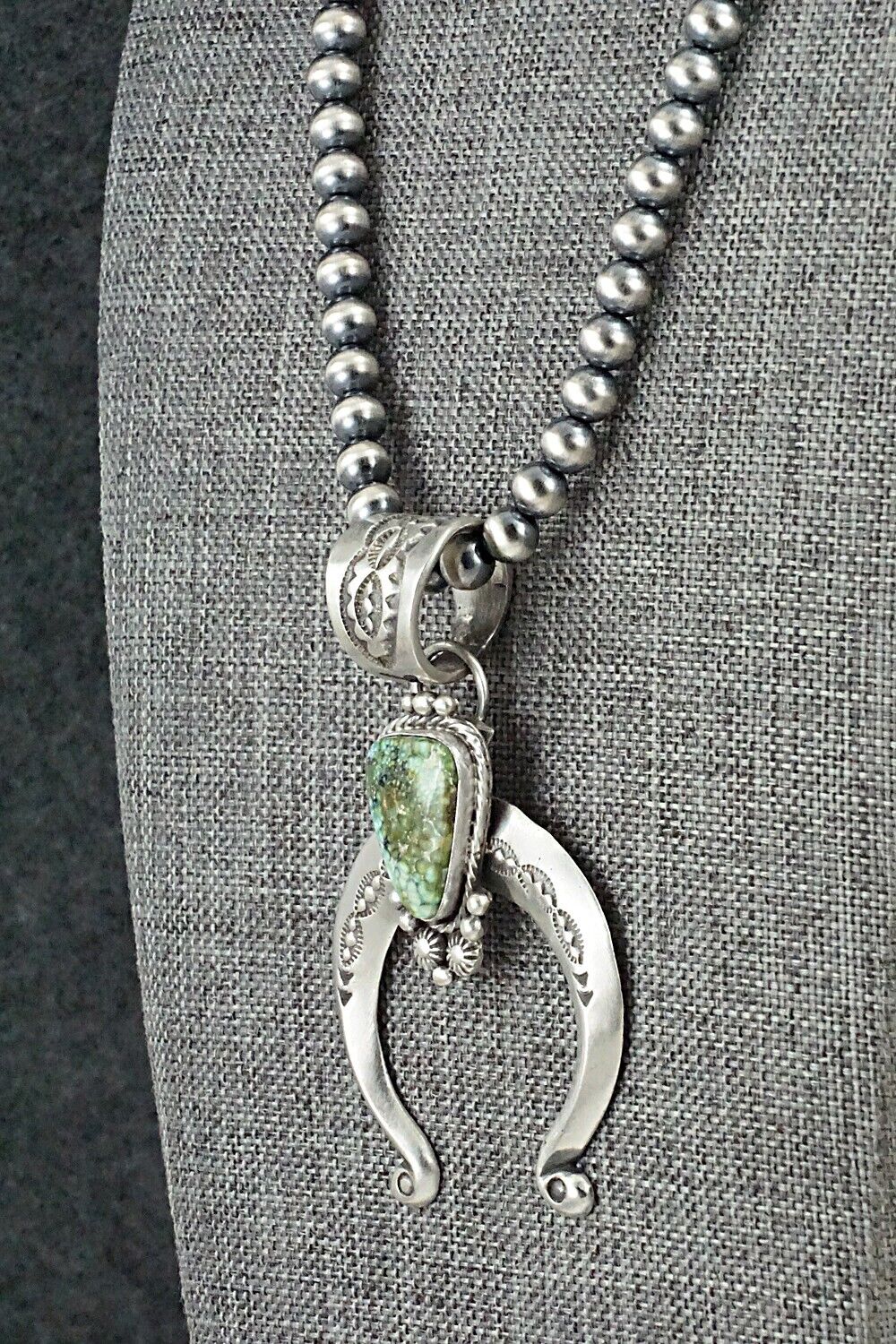 Turquoise & Sterling Silver Necklace - Samuel Yellowhair