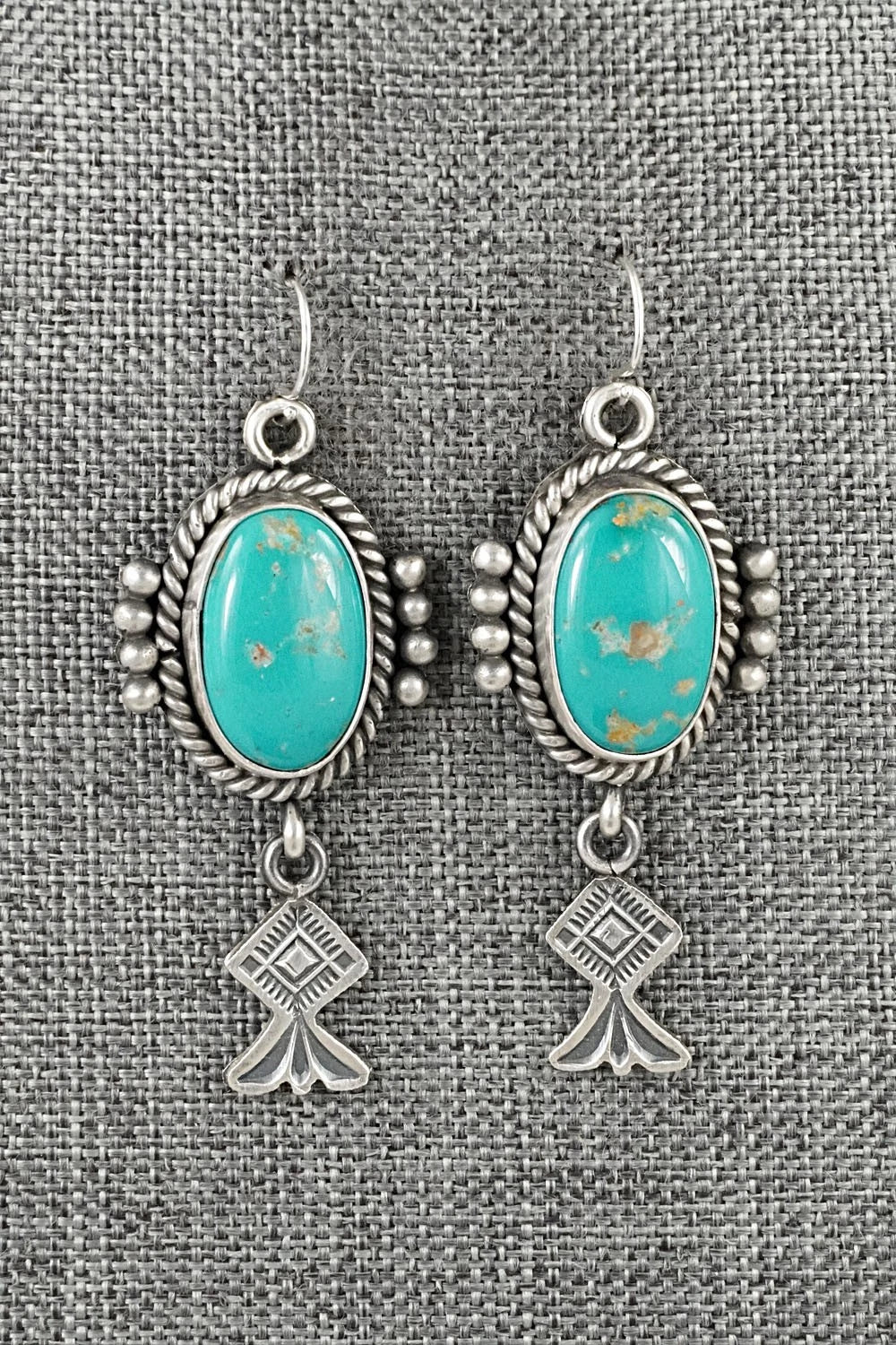 Turquoise & Sterling Silver Earrings - Michael Calladitto