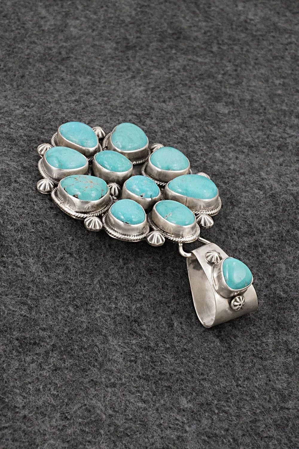 Turquoise & Sterling Silver Pendant - Paul Livingston
