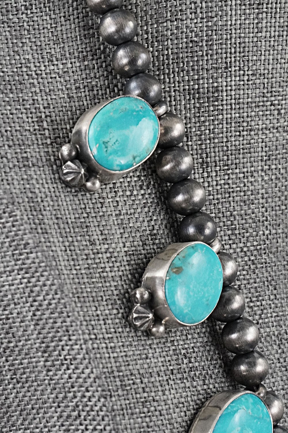 Turquoise & Sterling Silver Necklace Set - Darrin Livingston