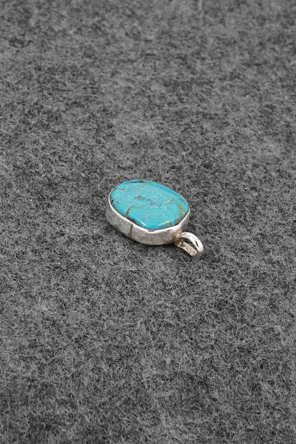 Turquoise & Sterling Silver Pendant - Ernest Hawthorne