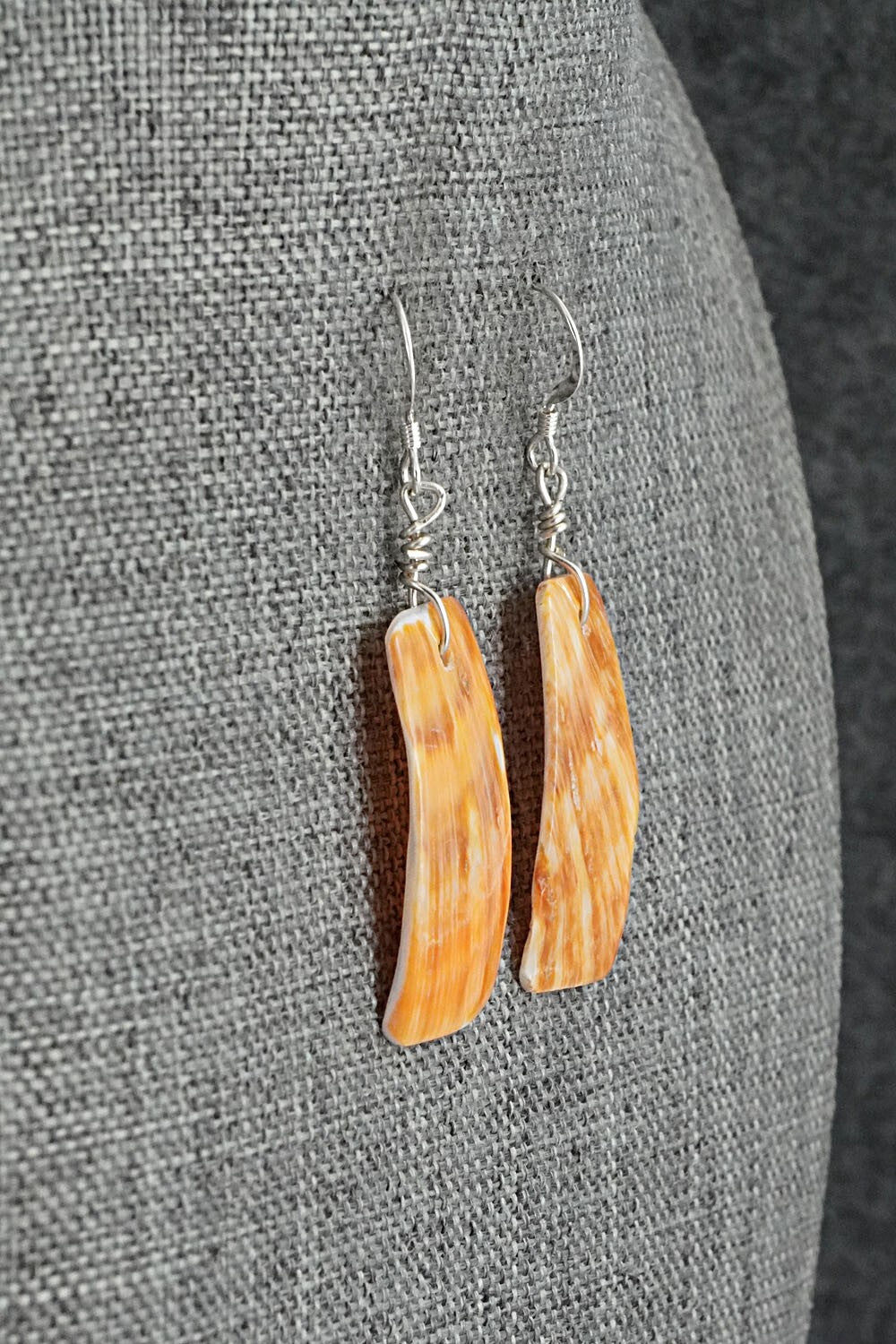 Spiny Oyster & Sterling Silver Earrings - Louise Joe