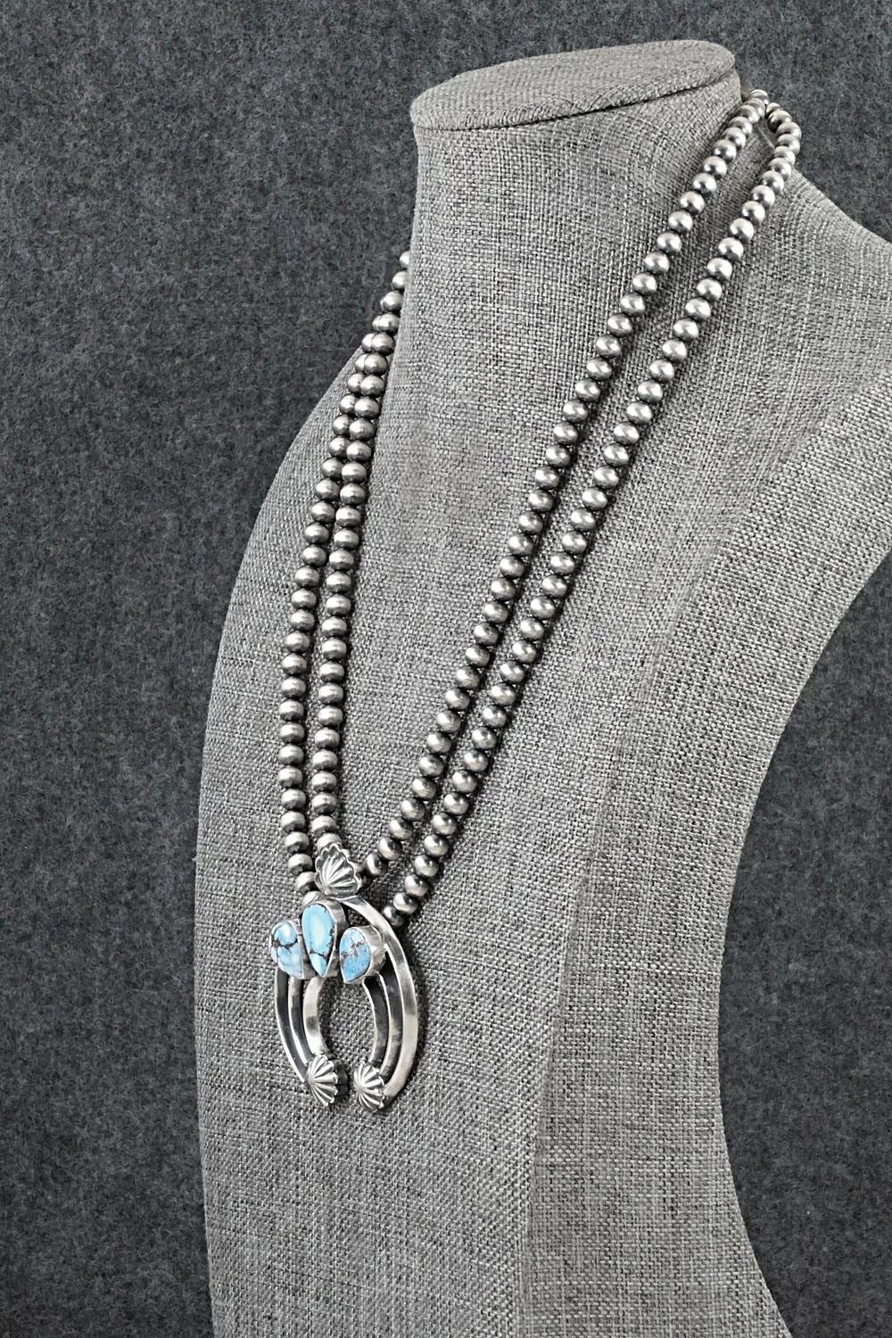 Turquoise & Sterling Silver Necklace - Davey Morgan